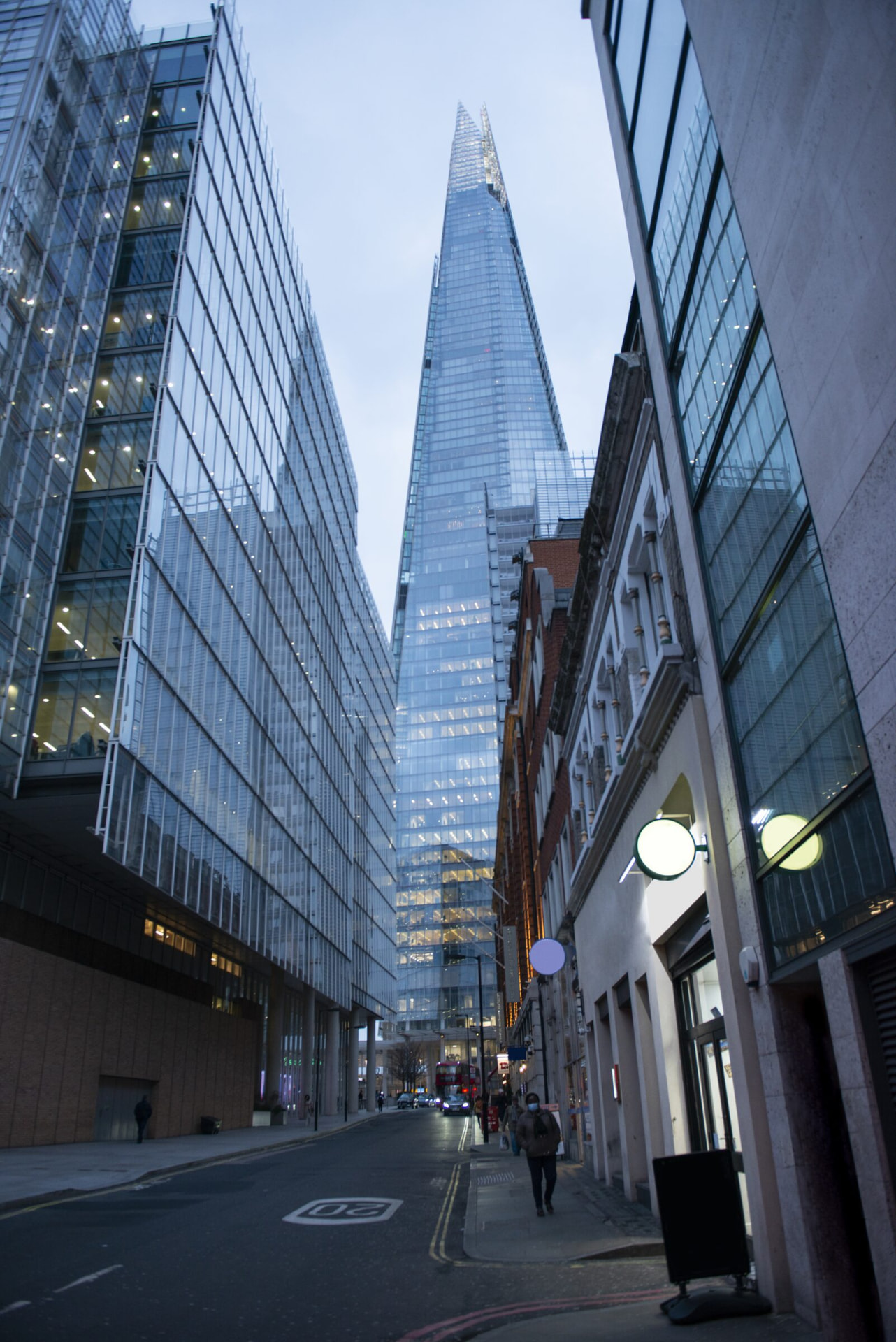 The Shard viewed from street level in London
